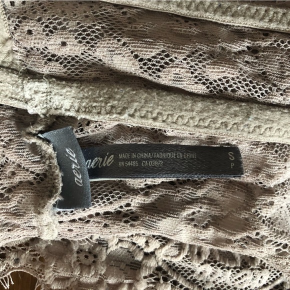 Aerie Eyelash Lace Racerback Bralettes, Slate and Mauve - Picture 7 of 9